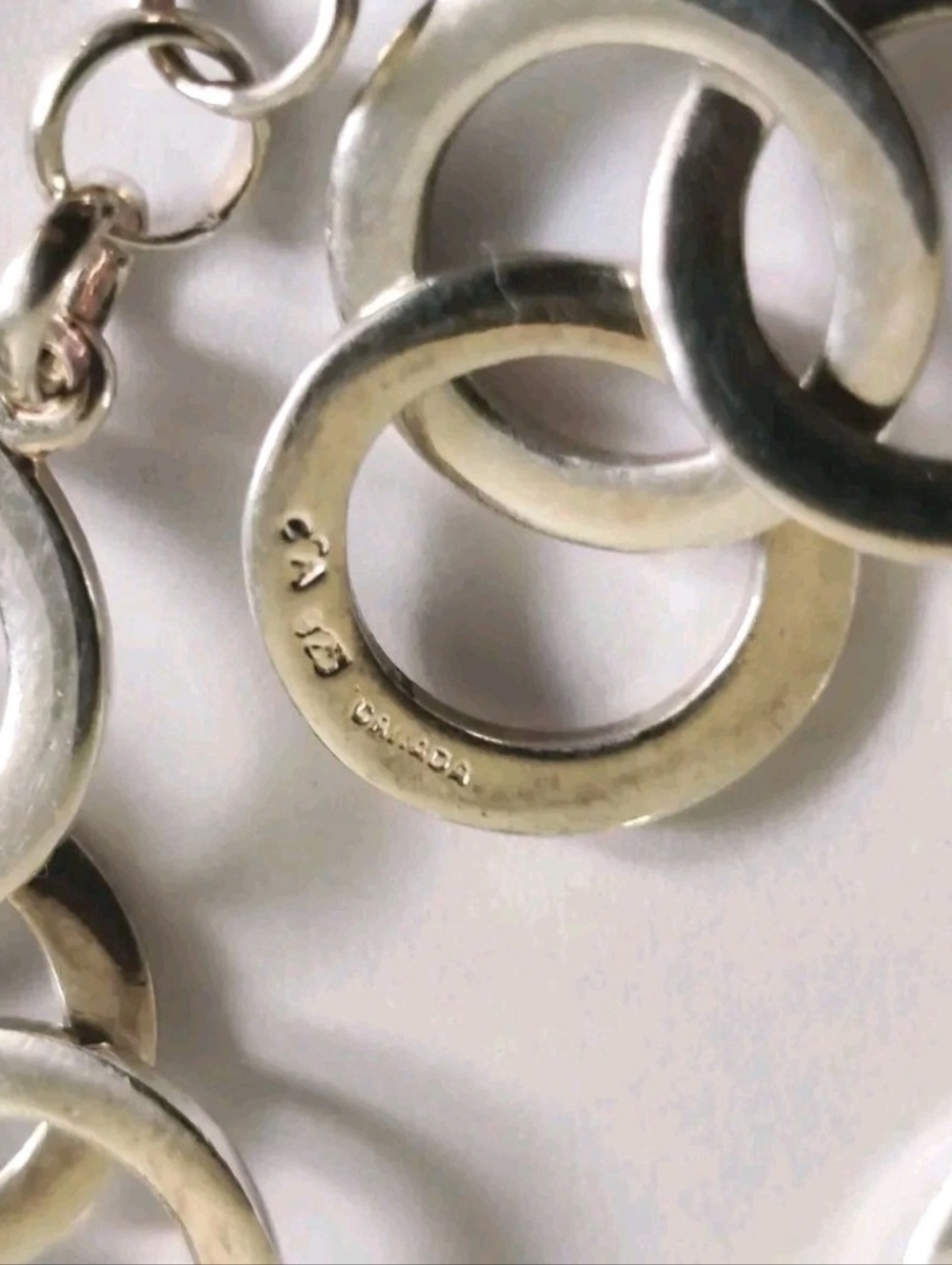Interlocking Sterling Silver 925 Chocker Necklace By designer David Sigal - Picture 8 of 10